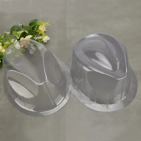 Transparenter PVC Hutformer Rundkopf Stütze Anti-Deformation Panama Fischerhut Einsatz Schutz Für Erwachsene Und Kinder Schrank Aufbewahrung