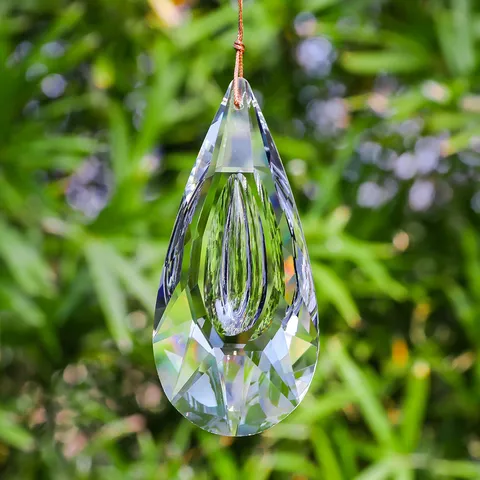 Bergkristall Kristallprisma Sonnenfänger Facettiert Tränenanhänger Fenster Hängen Regenfänger Regenbogenmacher Ornament Für Haus Garten