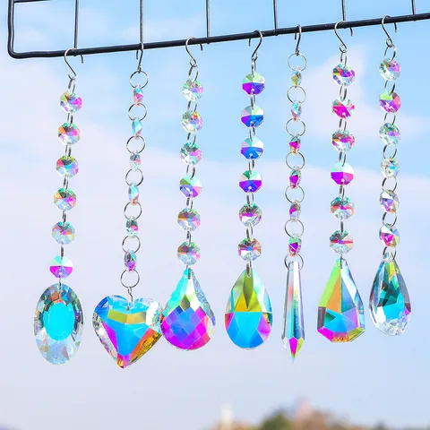 K9 Kristallen Zonnevanger Regenboogmaker Hangend Ornament Prisma Gefacetteerde Bal Hart Boom Tuin Venster Huis Decor Zonnevangers