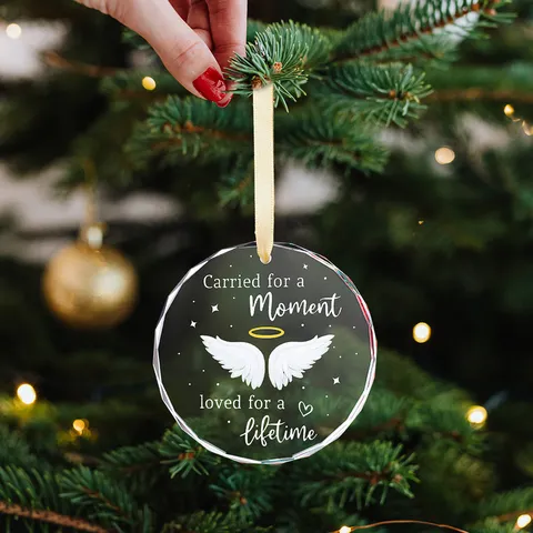 Acrylic Christmas Tree Ornament Clear Faceted Hanging Decoration First Christmas Engaged Commemorative Gift For Home Festival Decor