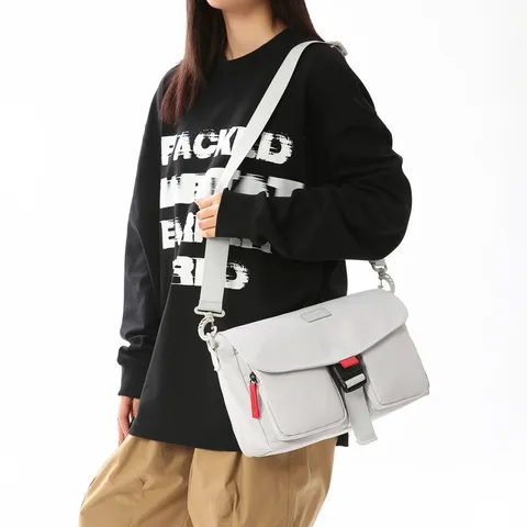 Bolso de Mensajero Funcional Techwear para Hombre Gran Capacidad Impermeabile Oxford Crossbody Bolso de Pecho para Deportes al Aire Libre Casual