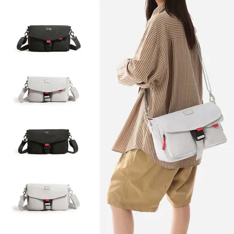 Bolso de Mensajero Funcional Techwear para Hombre Gran Capacidad Impermeabile Oxford Crossbody Bolso de Pecho para Deportes al Aire Libre Casual