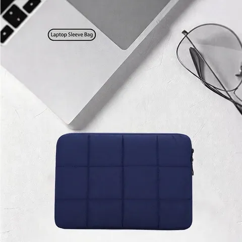 Custodia per Laptop in Nylon Trapuntato Borsa Protettiva per Notebook Antiurto e Impermeabile per Tablet Computer Viaggio d'Affari Minimalista Unisex Imbottita