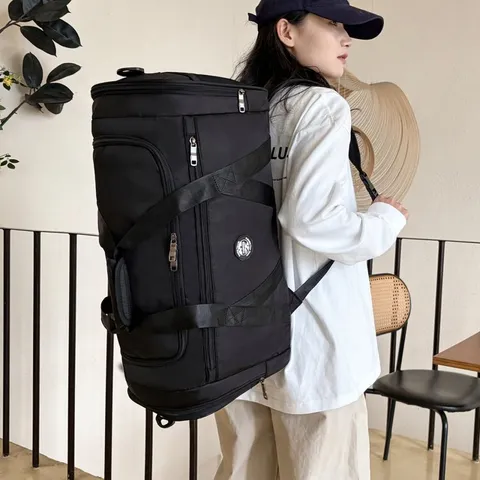 Large Capacity Sports Fitness Bag Waterproof Oxford Cloth Travel Duffel Bag Multi-functional Backpack With Shoe Compartment For Women Men