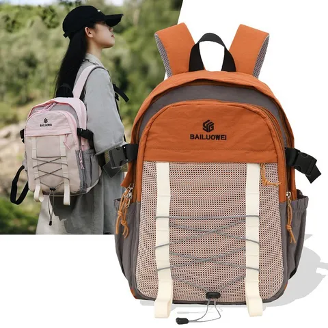 Lightweight Outdoor Hiking Backpack For Women Men Contrast Color Multi-functional Sport Leisure Backpack For Travel Mountain Climbing