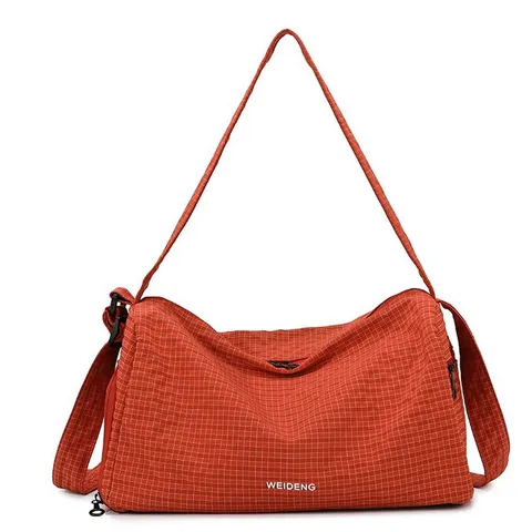 Borsa a Tracolla da Donna Grande Capacità Impermeabile in Tessuto Oxford Borsa Hobo Casual con Scomparto Scarpe per Viaggi all'Aperto