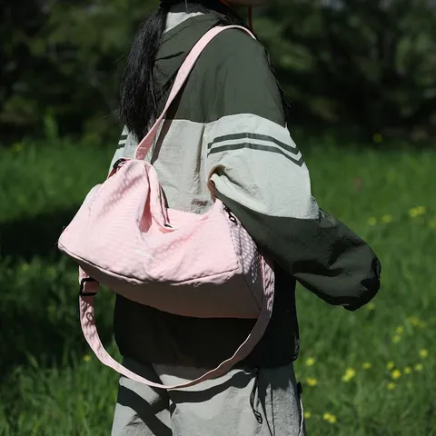 Borsa a Tracolla da Donna Grande Capacità Impermeabile in Tessuto Oxford Borsa Hobo Casual con Scomparto Scarpe per Viaggi all'Aperto