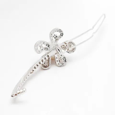 Koreanische Mode Kupfer Mikro-eingelegt Zirkonia Blume Haarspange Mit Künstlichen Perlen Exquisite Elegante Seitenclip Damen Hochzeit Schmuck