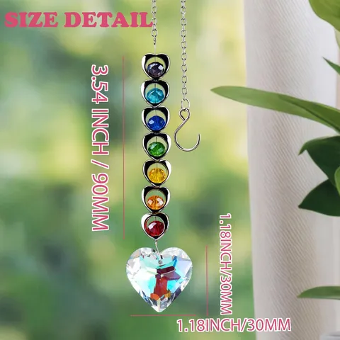 Handmade K9 Crystal Rainbow Maker Suncatcher Hanging Prism Ornament Multicolor Chakra Beads Pendant For Window Balcony Home Decor Garden Sun Catchers