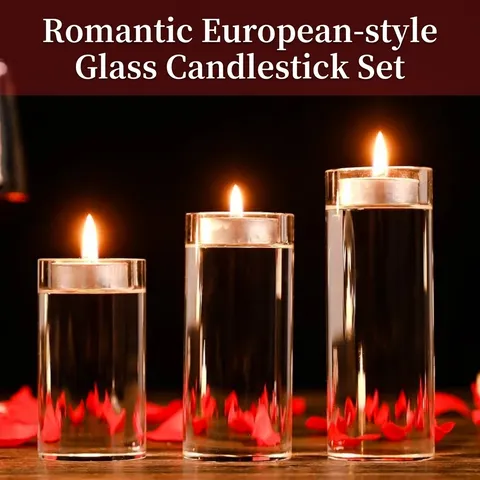 Europäischer Luxus K9 Kristall Kerzenständer Klarer Zylindrischer Teelichthalter Aus Glas Für Hochzeit Zuhause Party Dekoration