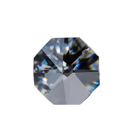 Crystal Octagon Beads Clear Glass Chandelier Pendants Curtain Hanging DIY Jewelry Making Accessories