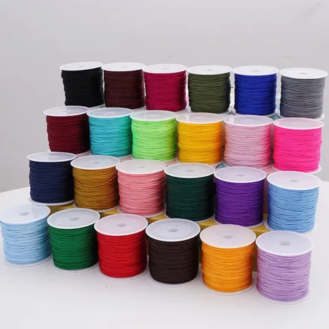 Cordon Tressé en Polyester de Haute Qualité Fil de Jade de Taïwan Pour La Fabrication de Bijoux DIY Nœud Chinois Pendentif Collier Bracelet Accessoires