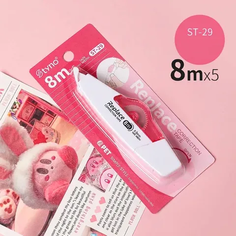 Cinta Correctora Recargable Color Macaron Gran Capacidad Diseño Ergonómico Minimalista Silencioso Para Estudiantes Oficina