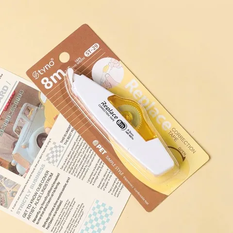 Cinta Correctora Recargable Color Macaron Gran Capacidad Diseño Ergonómico Minimalista Silencioso Para Estudiantes Oficina