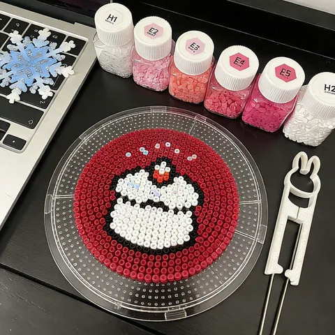 Transparent Perler Bead Pegboard For DIY Fuse Beads Geometric Shaped Template Round Star Heart 2.6mm Beads Crafts Board Kids Puzzle Tools