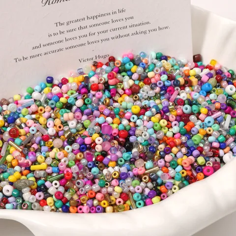 Colorful Glass Seed Beads And Tube Beads Mix Bulk Mixed Colors DIY Craft Bead For Bracelet Necklace Jewelry Making
