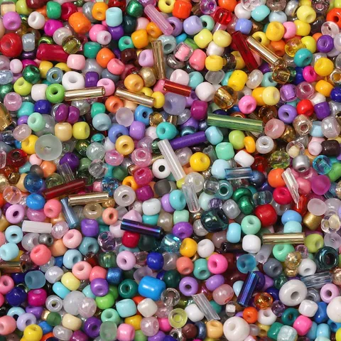 Colorful Glass Seed Beads And Tube Beads Mix Bulk Mixed Colors DIY Craft Bead For Bracelet Necklace Jewelry Making