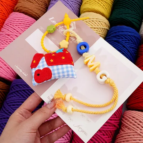 Polyester-Baumwolle Geflochtenes Seil Bastelschnur Für DIY Handgemachte Schmuckzubehör Geschenk Dekoration Geflochtene Schnur Mehrfarbig