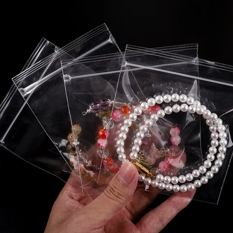 Transparent PP Ziplock Bags For Jewelry Small Plastic Storage Bags Anti-Oxidation Seal Bags Clear Packaging Bags For Earrings