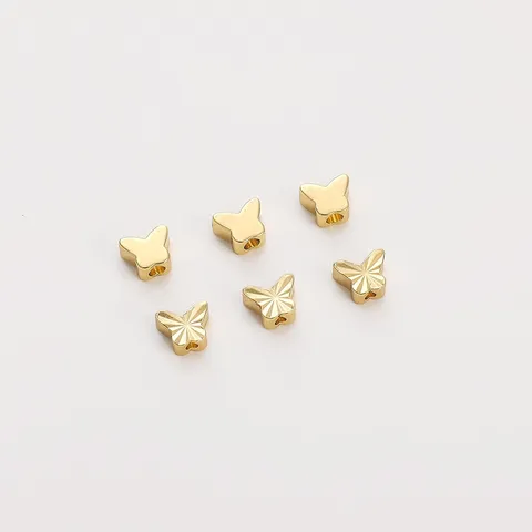 Schmetterling Abstandsperlen 14K Goldgefüllt Kupfer Schmuck Charms Für DIY Halskette Armband Ohrringe Handwerk Zubehör