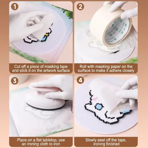 Brede Afplaktape Voor Strijkparels DIY Strijkhulpmiddel Positionering Crepepapier Hobbylint Voor Handgemaakte Decoratie