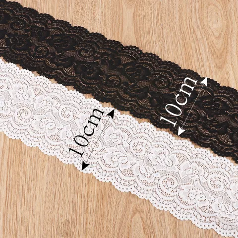 Elastisch Rose Floral Spitzenbesatz Band Breit Stretch Ajouré Für Nähen Handwerk DIY Kleidung Zubehör Hochzeit Deko