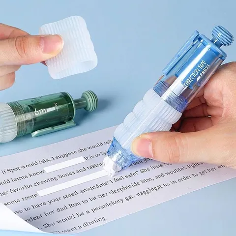Cinta Correctora Tipo Clic Núcleo Reemplazable Papelería Estudiantil Portátil Bolígrafo Corrector Para Suministros Escolares Oficina