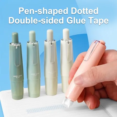 Stift-Punktkleberoller 360 Grad Drehbar Doppelseitiges Klebeband Verlauf Morandi Farbe Klebestift Für Studenten DIY Scrapbooking Basteln Büro Schulbedarf