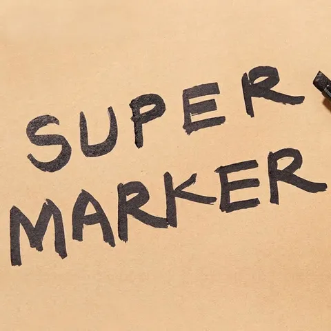 Waterproof Large Permanent Marker Pen MP-600 Extra Broad Tip Refillable Black Red Blue Oil-Based Ink Office Industrial Marker