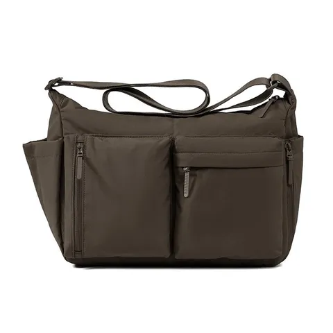 Borsa Messenger in Nylon Casual Giapponese da Donna Grande Capacità Multi Tasca Borsa a Tracolla Stile Workwear Borsa da Ciclismo