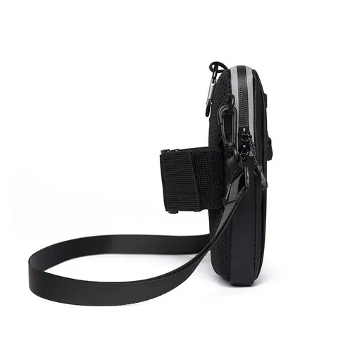 Multifunctional Sports Mobile Phone Bag Waterproof Oxford Cloth Crossbody Bag Arm Bag Wrist Pouch With Headphone Jack Reflective Strip