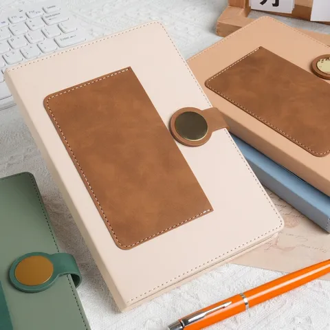 Literarisches Retro Patchwork PU Leder Notizbuch A5 Größe Magnetschnalle Tagebuch Journal Für Büro Schule Studenten Schreibwaren