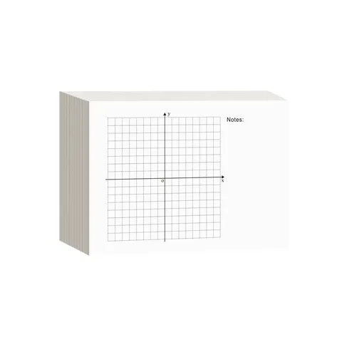 Bloc de Notas A6 Profesional de Papel Cuadriculado con Sistema de Coordenadas Rectangulares para Dibujo de Funciones Cuadráticas Estudiantes