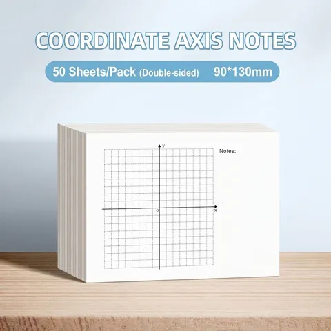 Bloc de Notas A6 Profesional de Papel Cuadriculado con Sistema de Coordenadas Rectangulares para Dibujo de Funciones Cuadráticas Estudiantes