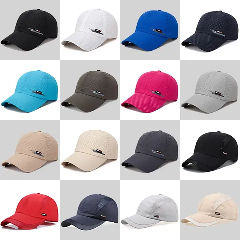 Unisex Schnell Trocknende Baseballkappe Sommer Outdoor Sport Sonnenhut Atmungsaktive Netz Anglerhut Verstellbare Mode Laufkappe