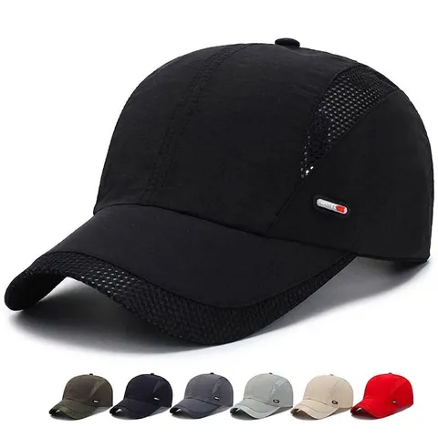 Unisex Schnell Trocknende Baseballkappe Sommer Outdoor Sport Sonnenhut Atmungsaktive Netz Anglerhut Verstellbare Mode Laufkappe