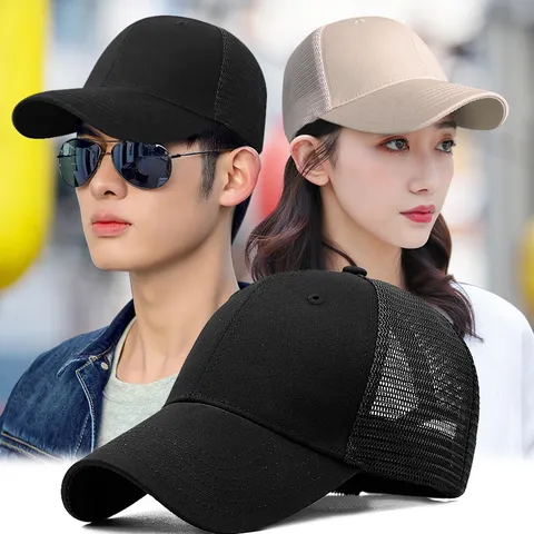 Gorra de Béisbol de Malla Transpirable de Verano Protección Solar Ajustable Sombrero Trucker Unisex para Deportes al Aire Libre Casual Playa