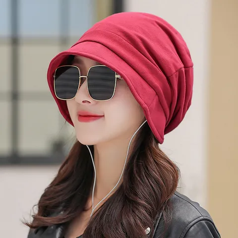 Cappello Slouchy Beanie da Donna con Ala Corta Cappello a Secchiello Stile Coreano in Cotone Berretto Antivento da Pittore per Donna Accessorio Moda