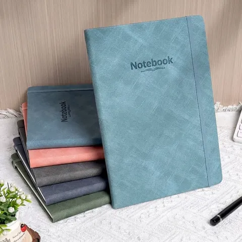 A5 A6 B5 Retro Textur PU Leder Notizbuch Business Büro Schreibjournal Mit Gummiband Lesezeichen Hardcover Notizblock