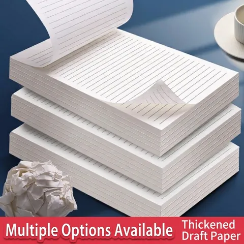 B5 Thickened Lined Scratch Paper For Students Double Sided Horizontal Lined Writing Pad Blank Grid Notebook For Office School Supplies