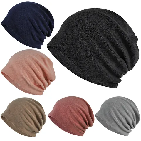 Winter Slouchy Polar Fleece Beanie For Men Women Thickened Thermal Windproof Outdoor Cycling Skiing Sports Soft Warm Hat