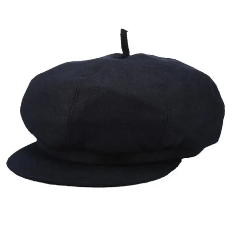 Retro Herren Wollmischung Schirmmütze Warm Winddicht Oktogonale Mütze Für Mittelalte Ältere Herbst Winter Beret Flachmütze