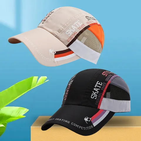 Quick-Dry Baseball Cap Men Women Summer Thin Breathable Sun Hat Long Brim Adjustable Outdoor Sun Protection Tongue Cap