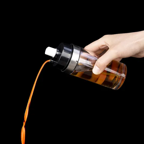 Acryl 2-In-1 Oliesproeier En Dispenserfles Transparante Mist Spray Voor Keuken Koken BBQ Salade Olijfolie Fles