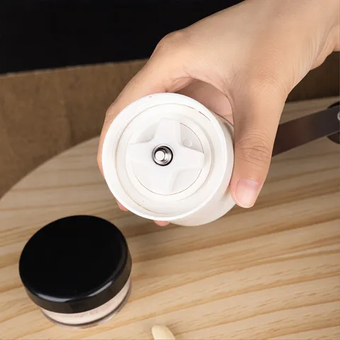 Portable Manual Pill Grinder Adjustable Ceramic Core Stainless Steel Crank Handle Tablet Crusher Powder Pulverizer For Elderly Pets Home Travel