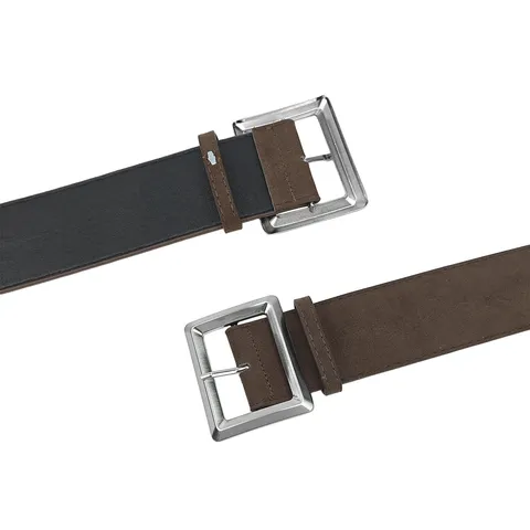 Vintage PU Frosted Wide Belt For Women Dress Waist Slimming Suede Look Belt With Alloy Pin Buckle Fashion Maillard Style