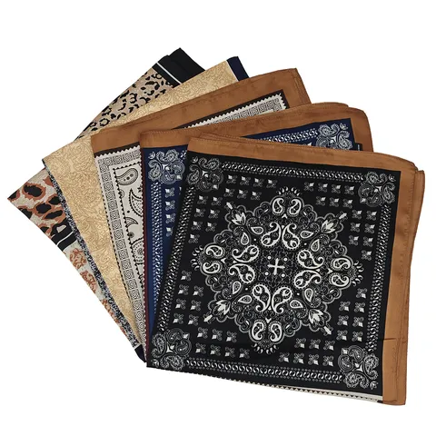 Damen Mode Bedruckt Quadratisch Halstuch Multifunktional Dekorative Gürtel Leopardenmuster Paisley Polyester Nacken Schal Accessoire