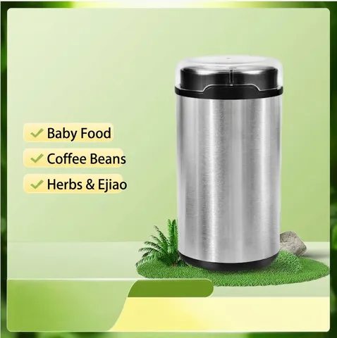 Electric Coffee Grinder Stainless Steel Multi-function Spice Grinder Portable Grinding Machine For Beans Herbs Grains Nuts