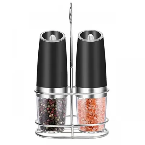 Macina Sale E Pepe Elettrico a Gravità Macina Spezie Automatico Con Luce LED Grana Regolabile Acciaio Inossidabile ABS Accessori Cucina