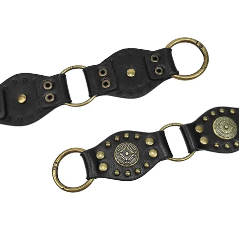 Women American Western Cowboy Vintage Belt PU Leather Rivet Studded Waist Belt With Metal Rings For Jeans Hot Girl Style